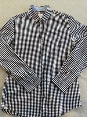 Vineyard Vines for Target Navy and White Gingham Button-Down Shirt, Cotton